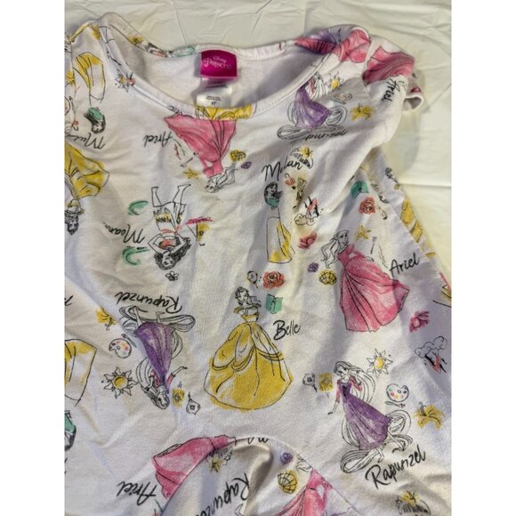 Disney Princess Dress Girls Size 4T Mulan Ariel Belle Rapunzel White Fit Flare - Picture 1 of 3